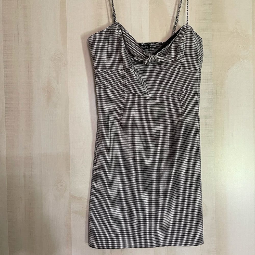 1. State black & white check mini dress, sz 10 new with tags